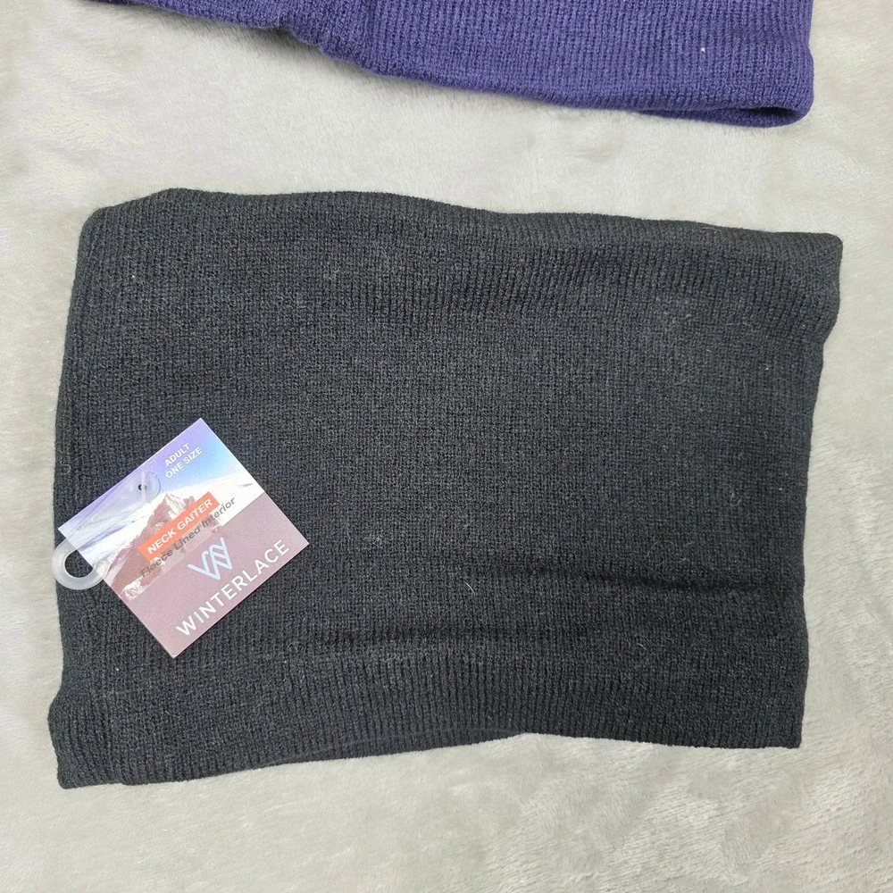 Winterlace‎ Neck Gaiter Fleece Lined Knit Warmer Adult One Size Multi New